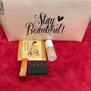 NARS Face,Lipstick & Marc Jacob’s Highlighter, Picket Mirror& Mary Kay Pouch